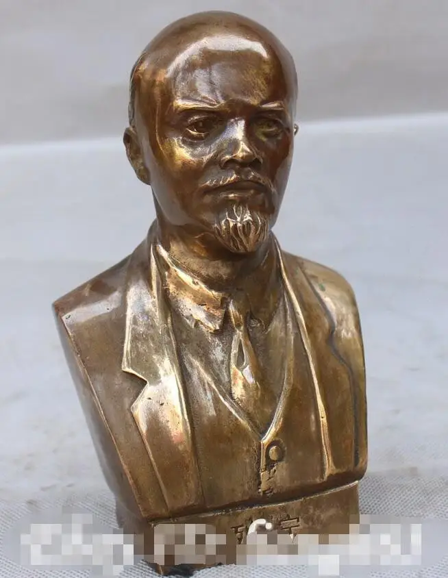 6 &quotСтарый китайский Советский Союз Россия Бронзовая Скульптура В. И. Ленин