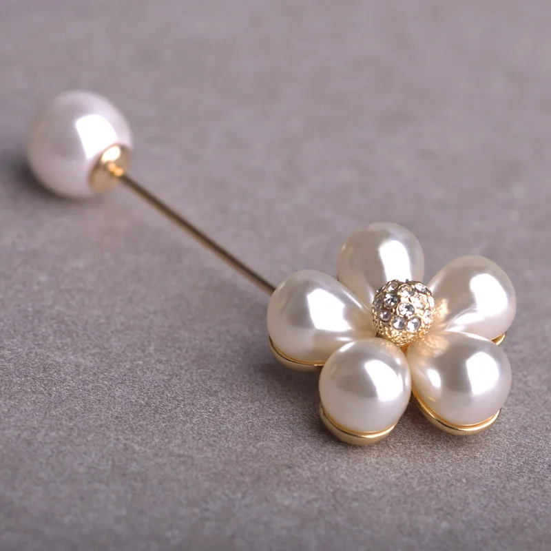 Женская бутоньерка Blucome свадебная брошь в форме цветка с имитацией жемчуга