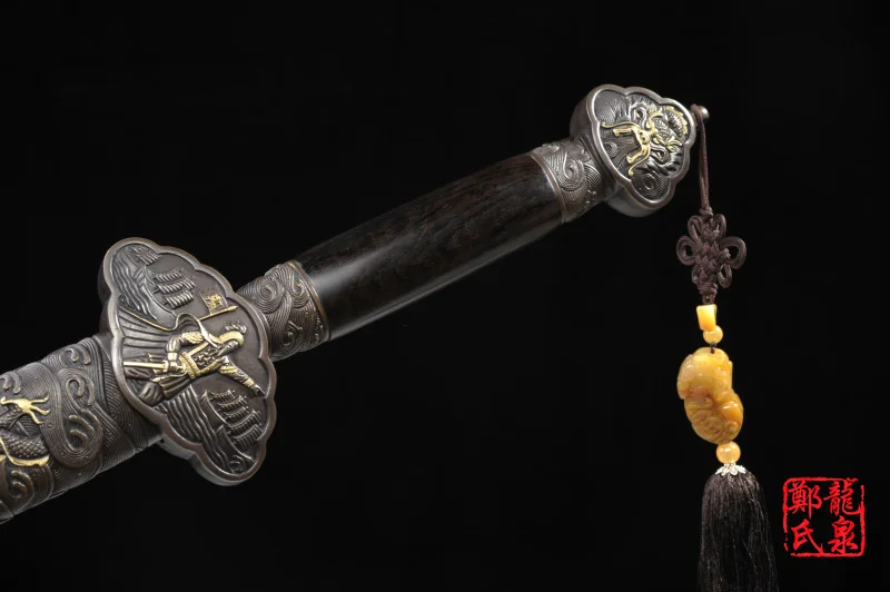 Chinese Traditional Sword Red Bronze With Gold Folded Steel Blade Handmade Craft Martial Art ChengGong Jian New Brand Supply