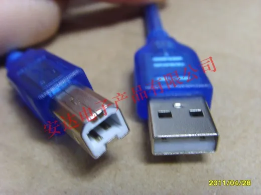 Кабель для передачи данных USB A 30 см высококачественный прозрачный медный принтер