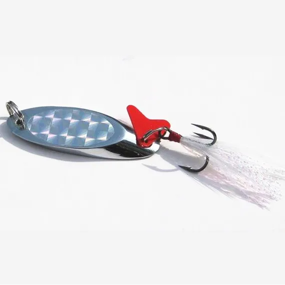 Дешевая рыболовная приманка китайская металлическая ложка серебристого цвета