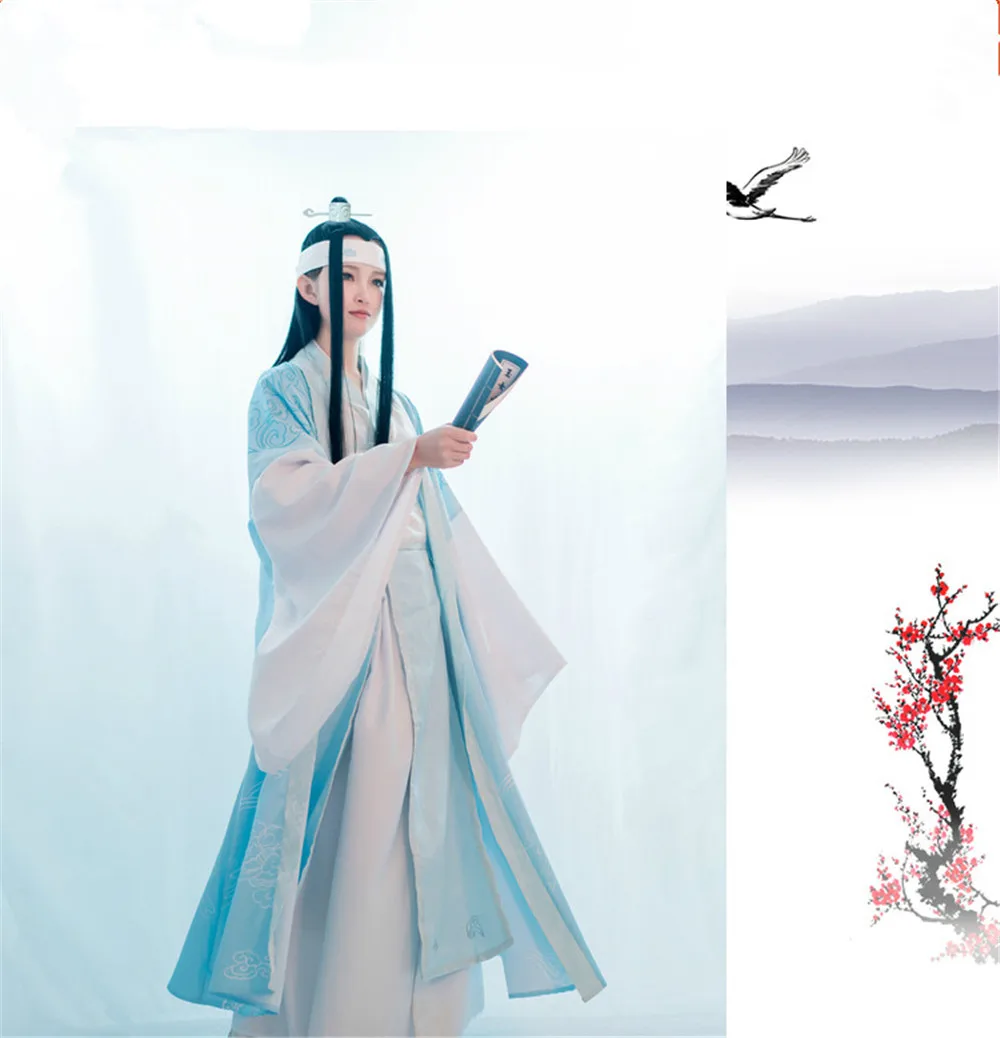 Аниме Lan Wangji Косплей Grandmaster of Demonic культивирование Косплей Костюм Lan Wangji взрослый Ver. Костюм Mo Dao Zu Shi