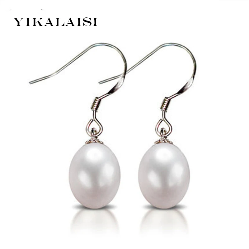 Женские жемчужные серьги YIKALAISI длинные из стерлингового серебра 925 пробы с