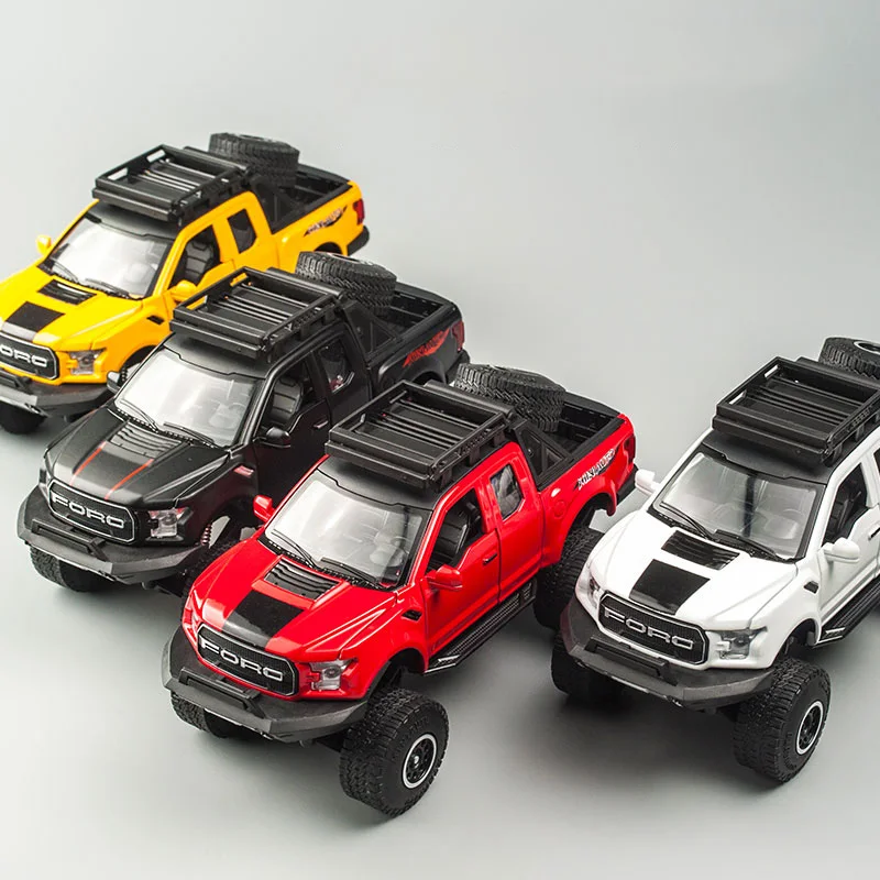 Модель автомобиля из сплава 1:32 для пикапа Ford Raptor F150 4 цвета|Наземный транспорт| |