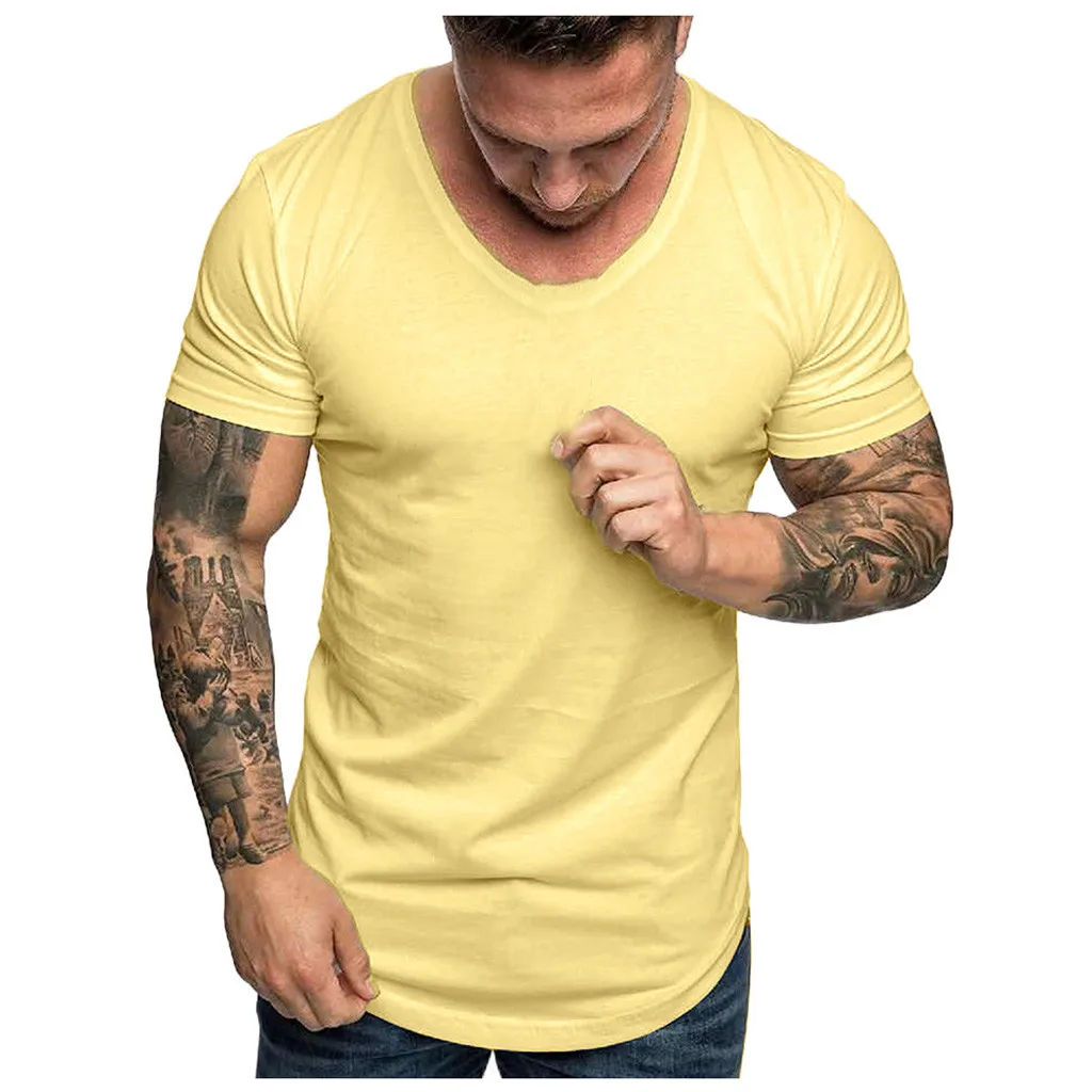 Тёмно-синий 17 цветов футболка для мужчин летом прохладно Slim Fit Повседневное с О-образным вырезом короткий рукав Уличная футболка высоко качественные футболки мужская одежда - Цвет: Тёмно-синий
