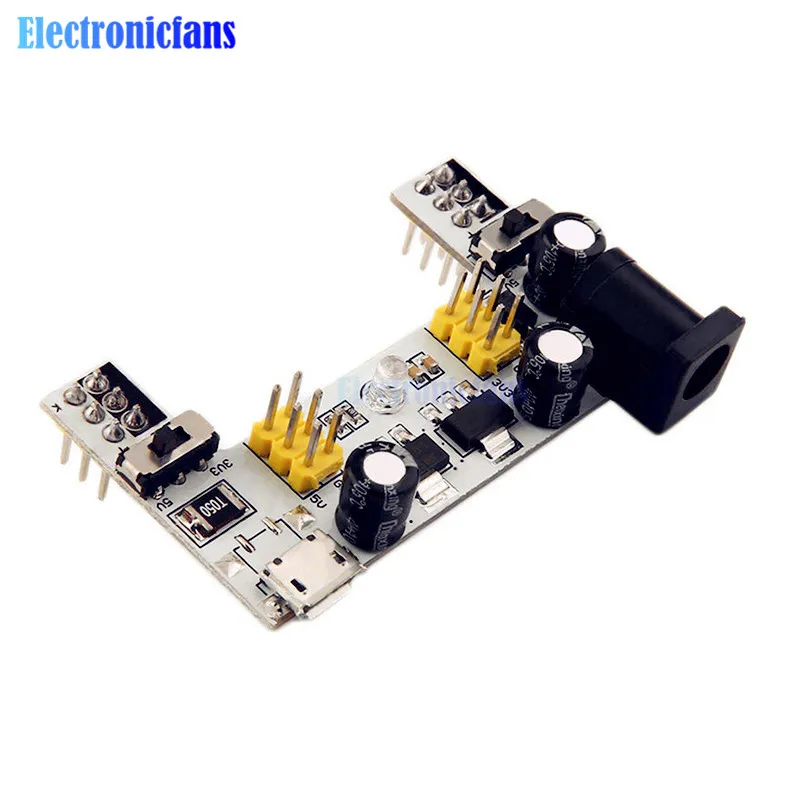 MB102 DC 7-12 В Micro USB интерфейс макет модуль питания MB-102 модуль 2 канала доска для Arduino