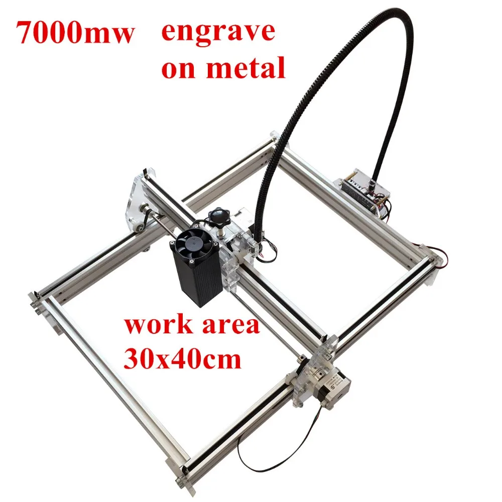 7000 МВт лазерная гравировальная машина для металла рабочее пространство 30*40 см