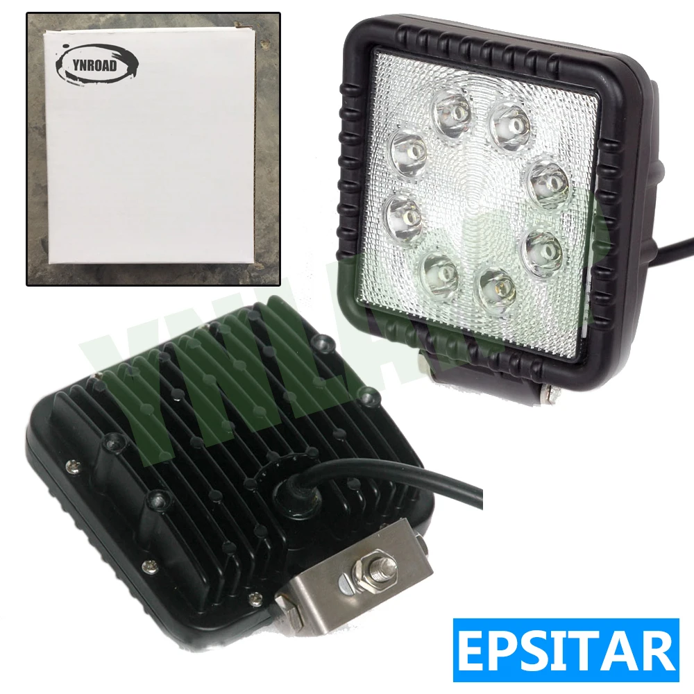 YNROAD 4 inch 24W Led work light spot/flood beam for offload truck use 8pcs*3W epsitar leds IP67 1680LM | Автомобили и мотоциклы