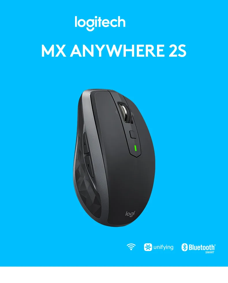 Отремонтированное от производителя: Беспроводная мышь logitech MX Anywhere 2S 4000 dpi, перезаряжаемая Bluetooth игровая мышь с приемником