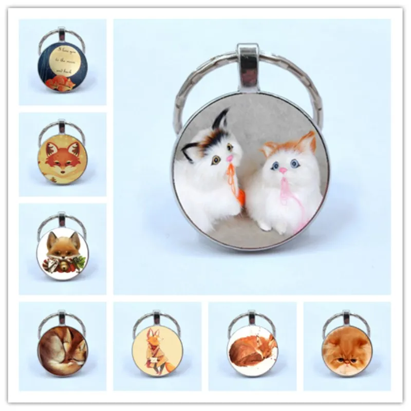Новинка 2019 брелок с фотографиями милой лисы женский подвеска для сумки