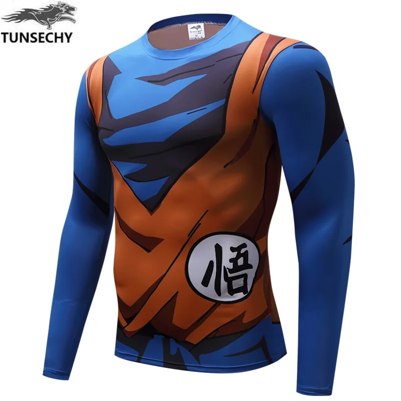 Длинные футболки бренд TUNSECHY Dragon Ball Z Vegeta для женщин и мужчин Аниме Супер сайян