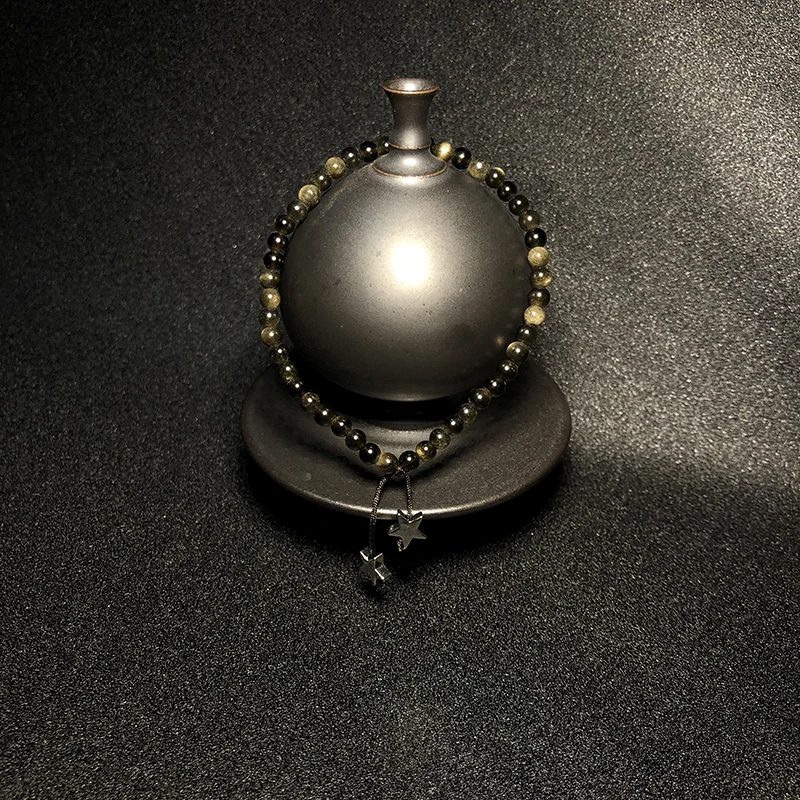 Ювелирные изделия бусины из натурального камня браслет новый 4 мм Оптовая