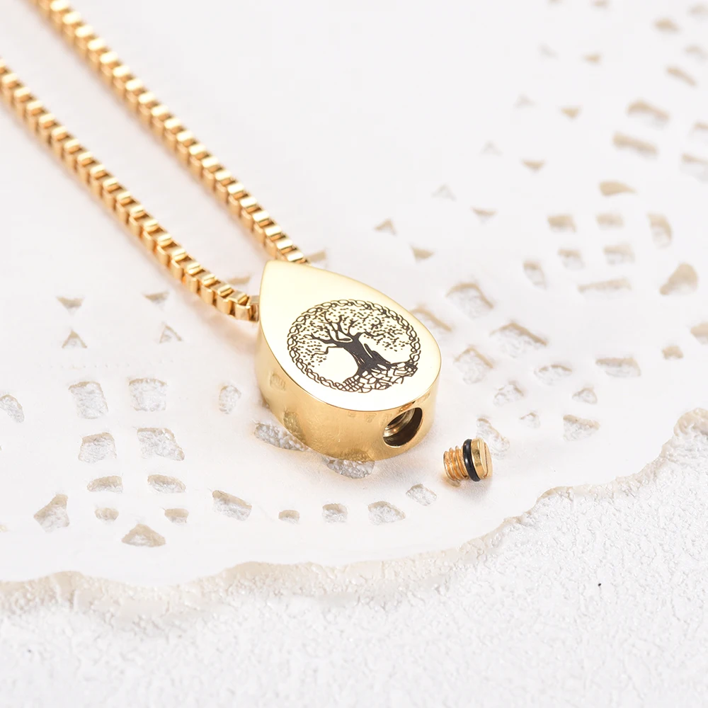 Женское Ожерелье с кулоном украшение изображением дерева жизни золы кремации