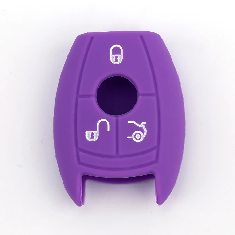 Бесплатная доставка 3 кнопки силиконовый чехол для ключей от машины держатель