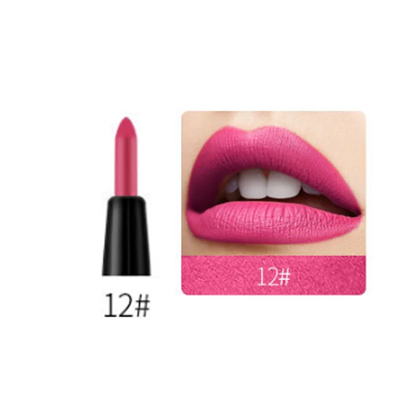 12 Kiss beauty, матовый телесный карандаш для губ, водостойкий стойкий красивый карандаш для губ, сексуальная красная помада тыквенного цвета, Косметическая Ручка KB011 - Цвет: 12