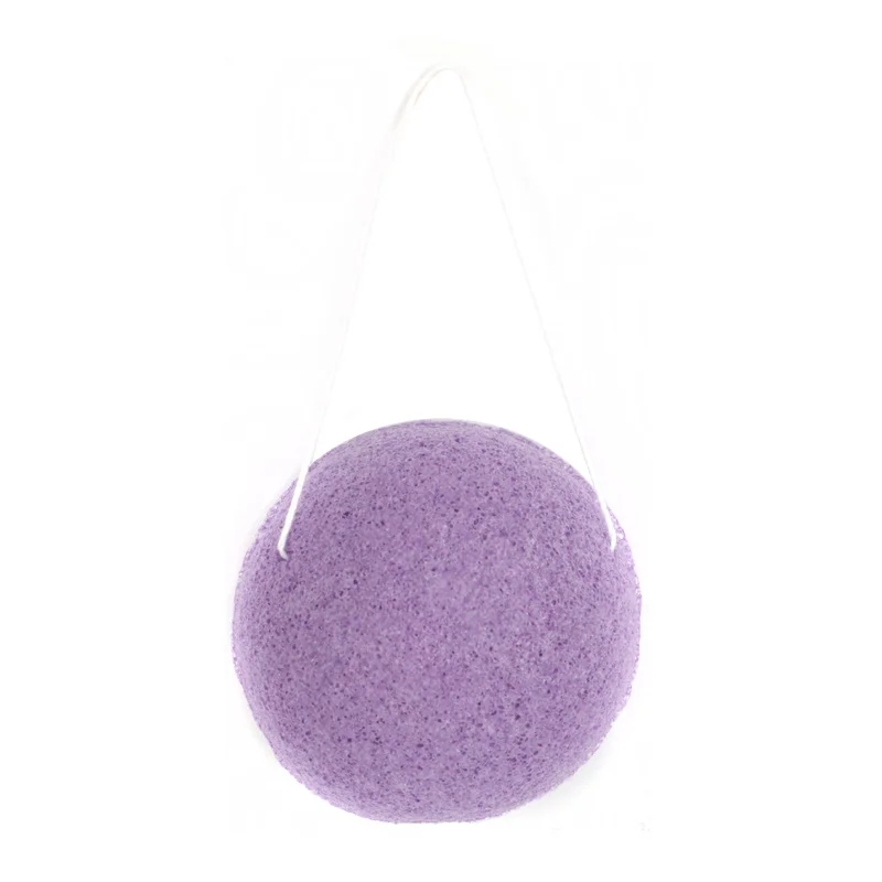 purple 1pc 2 шт., Очищающий спонж для лица, натуральная косметика Konjac, пуховка, очищающая, моющая, уход за лицом, пудра, инструменты для макияжа - Цвет: purple 1pc