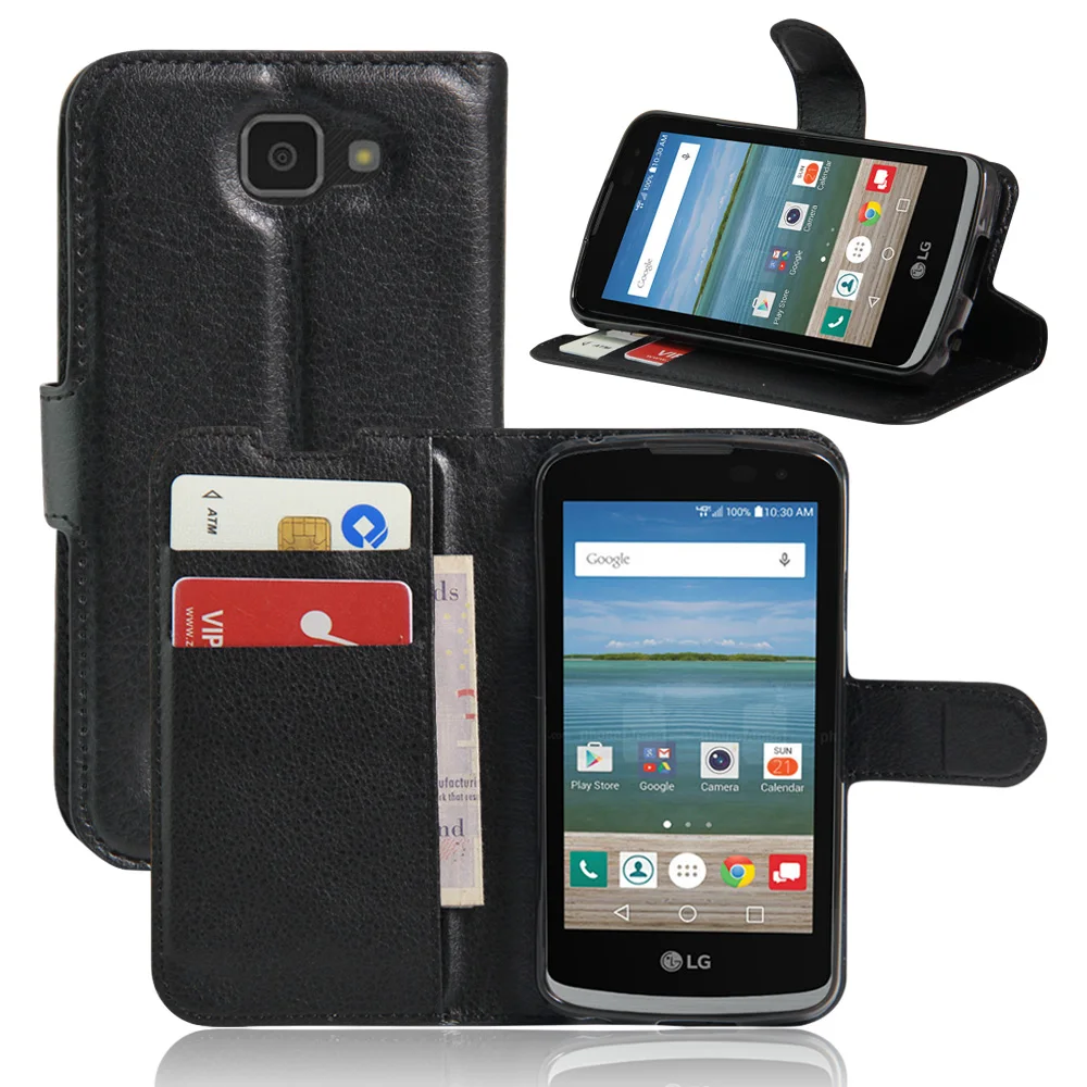 Роскошный чехол книжка из натуральной ПУ кожи для LG ZONE 3 Канада K4 сотового