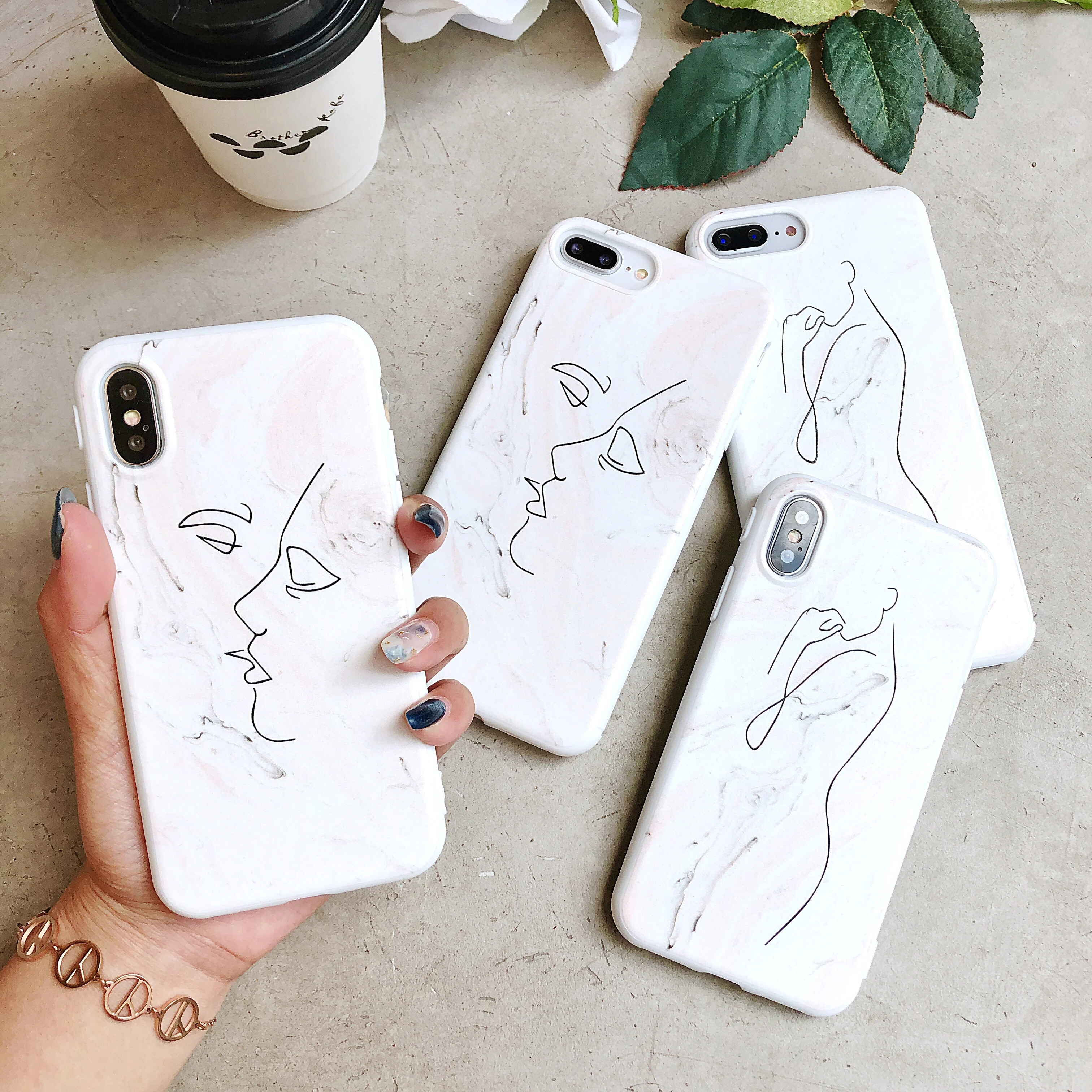 Чехол для iphone 6 7 Plus мультфильм комикс девушка шаблон печати гибкий мягкий