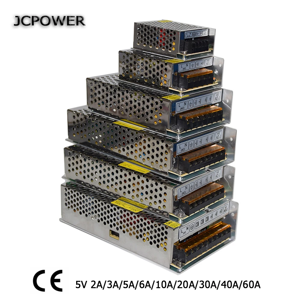 

Светодиодный драйвер DC 5V 2A/3A/4A/5A/6A/8A/10A/12A/20A/30A/40A/60A, переключатель, светодиодный трансформатор питания для светодиодной ленты WS2812B WS2801