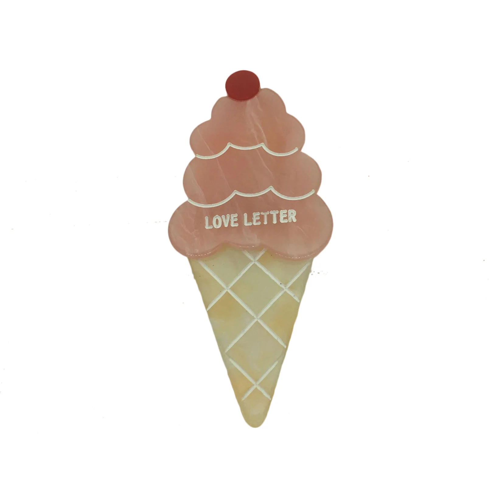Женские акриловые заколки для волос с надписью Love Icecream мороженым|Украшения