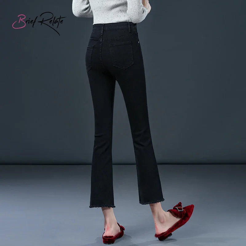 Короткие относят новые свободные BF ветер шикарные широкие брюки потертые