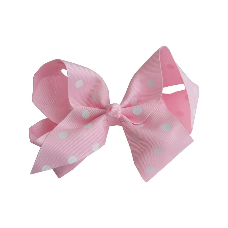 123 Pearl Pink 6 шт 4 дюйма горошек волосы луки для маленьких девочек Заколки для волос заколки для волос аксессуары шпилька Головные уборы лента для волос Луки заколки - Цвет: 123 Pearl Pink