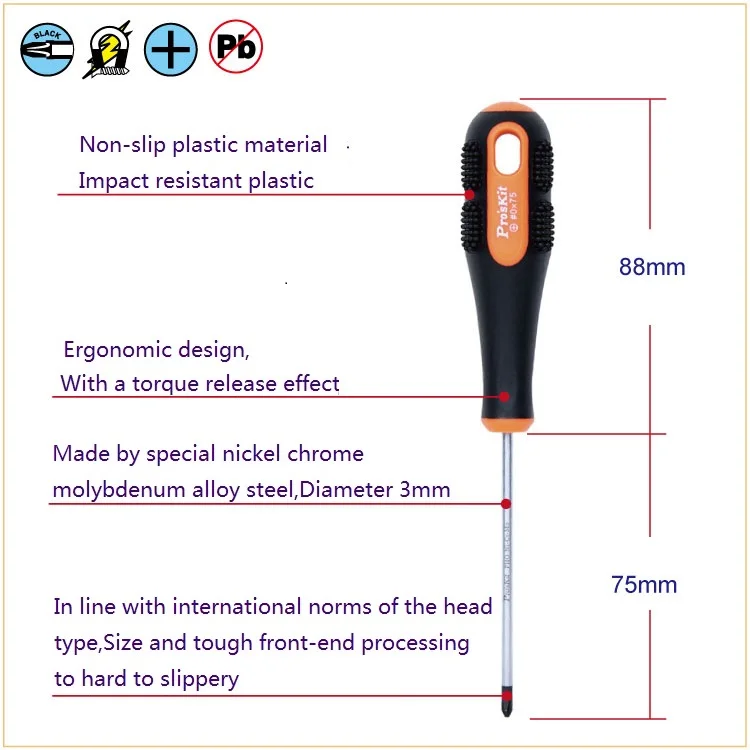 Pro'skit 3 шт магнитные прорези Philips Отвертка, точность плоский крестообразный отверток Набор винтовые инструменты выбрать любой 3 из 20 размеров