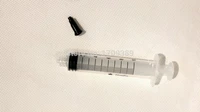 pack of 50 x 10ml luer lock industrial syringes w black tip cap