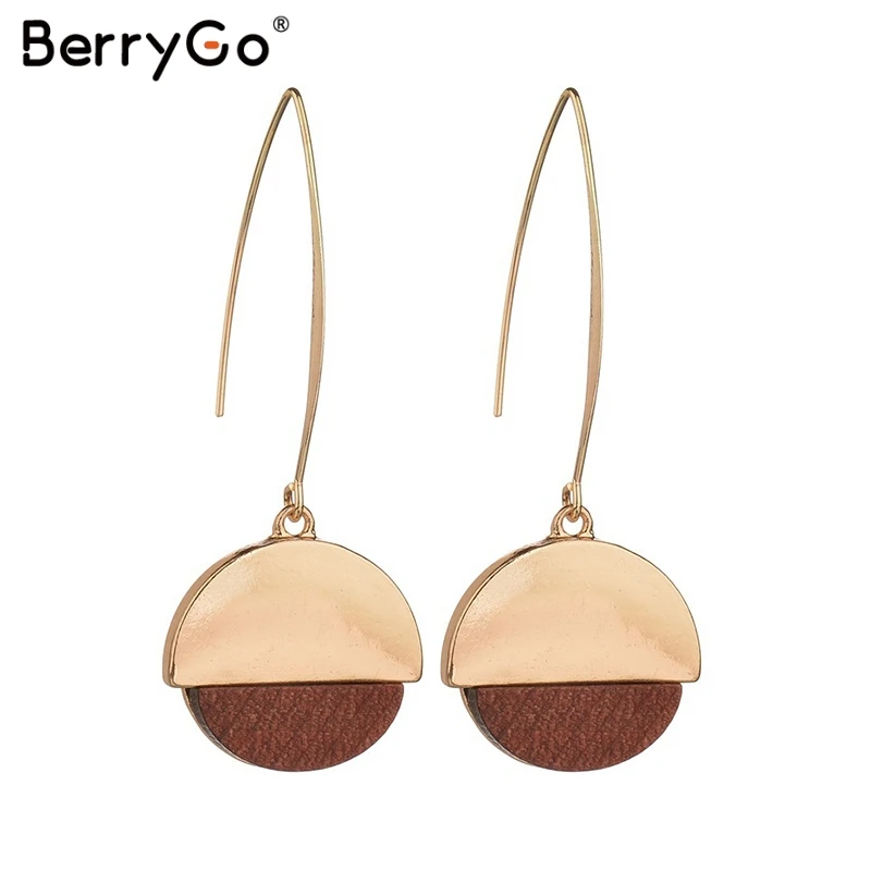 Женские серьги BerryGo длинные с крючками для женщин Золотое ювелирное изделие
