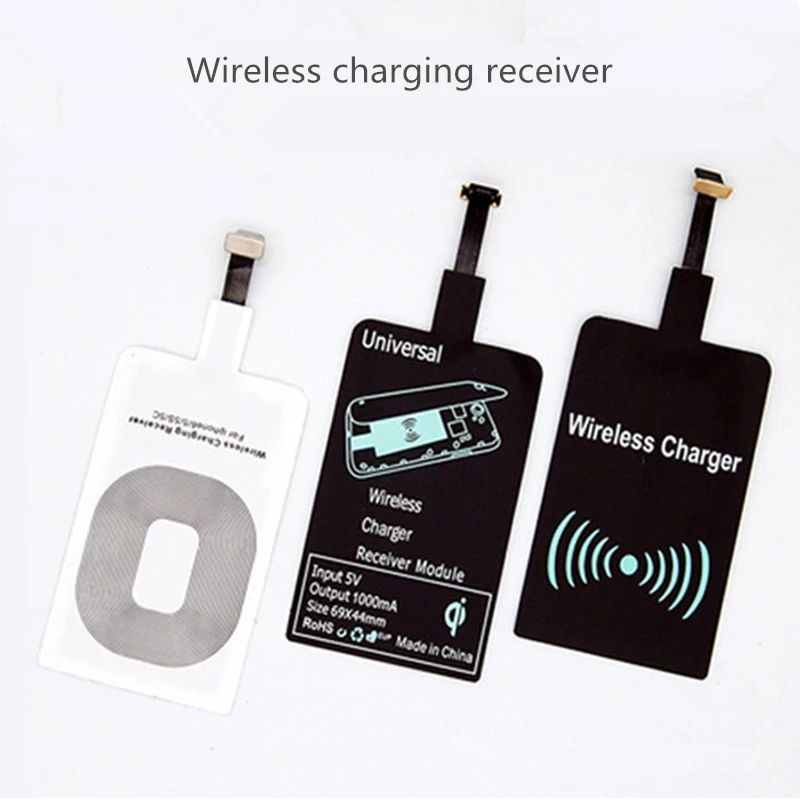 Qi Стандартный беспроводной зарядный приемник для Samsung S9 S8 Micro USB Pad Coil Type C