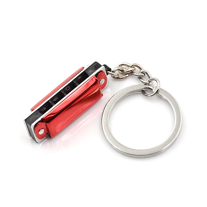 

Kid Harmonica Toy Gift Mini 4 Holes 8 Tone Harmonica Keychain Key Newest