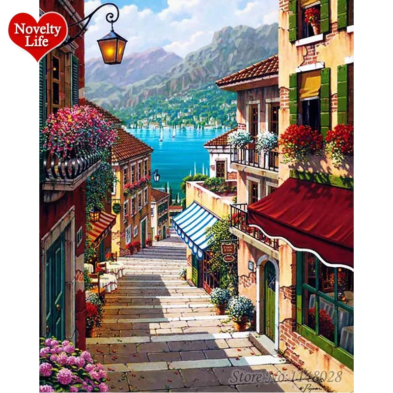 Масляная краска по номерам Diy раскраска для рисования на холсте ручная настенная