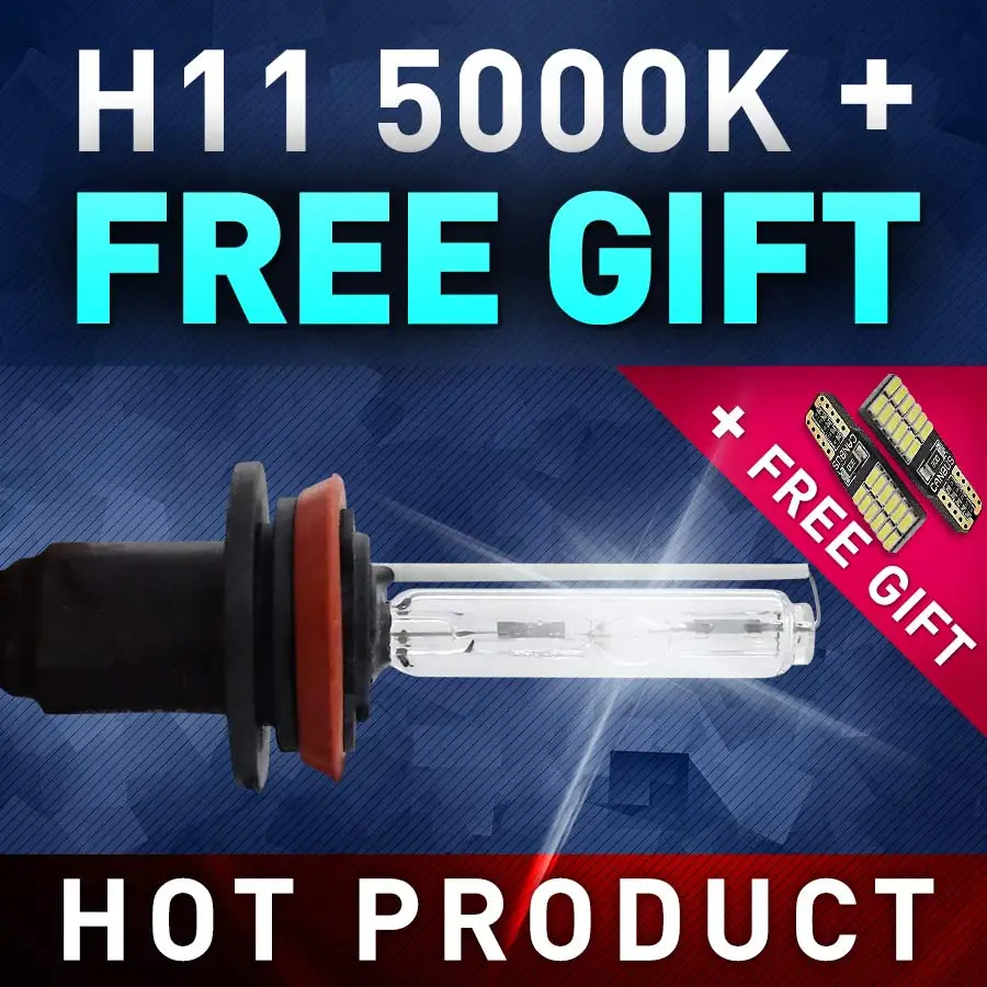 Ксеноновая лампа 1 пара 35 Вт H11 5000K HID ксеноновая для автомобильной фары замена