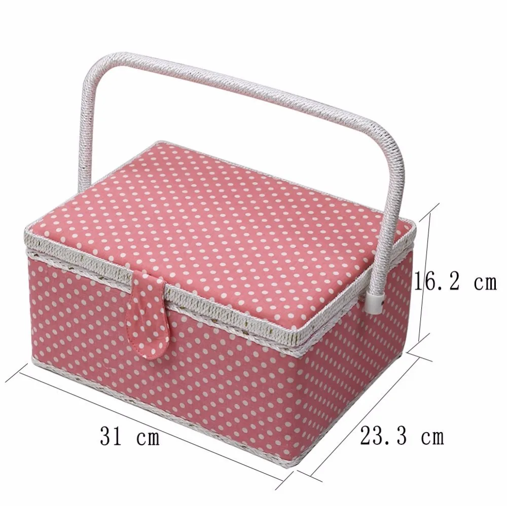 Большая корзина для шитья комплект коробка хранения Организатор с швейные