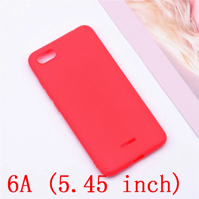 Red 6A Силиконовый чехол для Xiaomi Redmi 7A, чехол, Мягкий ТПУ силиконовый чехол, чехол для телефона, для Xiaomi Redmi 6A 4A 5A 7A, чехол, бампер - Цвет: Red 6A
