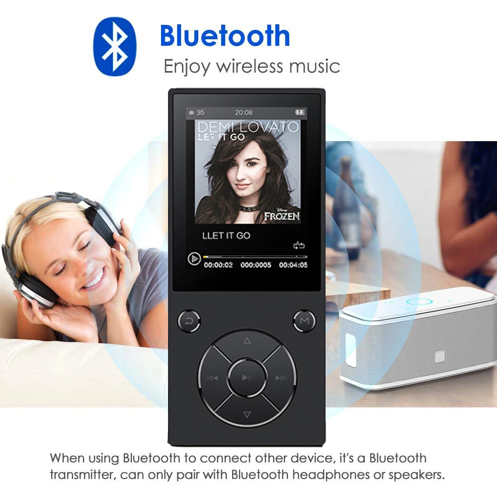 HIFI музыкальный MP4 плеер без потерь с Bluetooth HD экран2. 4 дюйма встроенный динамик 16G MP4 музыкальный плеер sd-карта до 128G