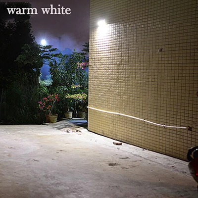 warm white 48 светодиодный солнечный датчик движения лампы 800lm супер яркий беспроводной безопасности уличный Садовый Солнечный свет лампы с 4 интеллектуальными режимами - Испускаемый цвет: warm white