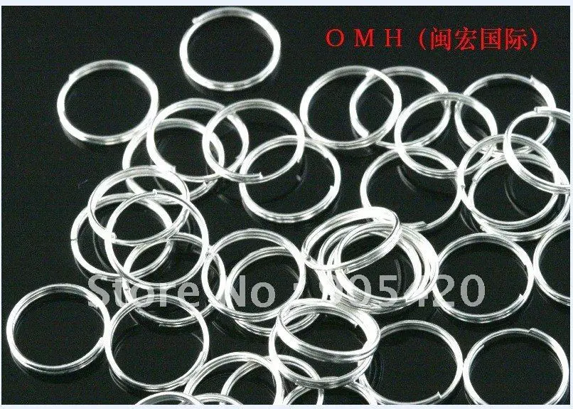 

OMH wholesale 4000pcs/Lot DIY Double circle nickel plated metal split rings 5mm global free shipping