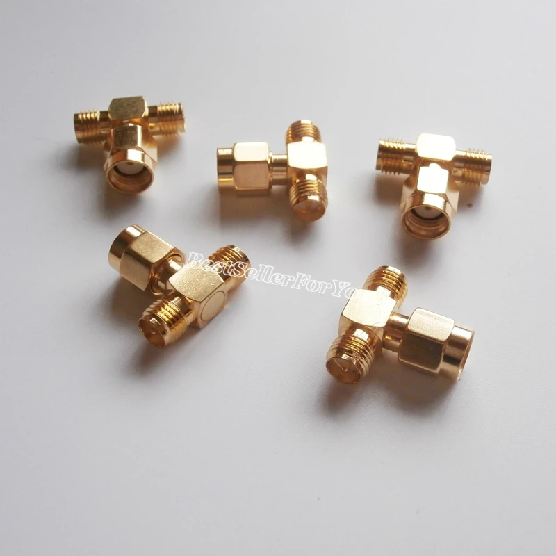 1 шт. RP SMA Штекерный к 2 двойным разъемам RPSMA гнездовой тройной серии T RF адаптер 3