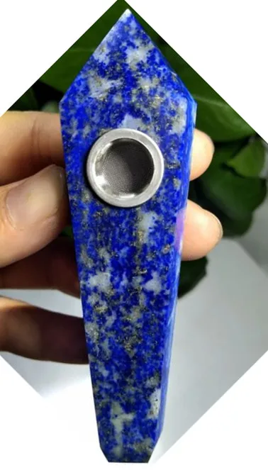 

TopNatural lapis lazuli кварцевый кристалл дырявое отверстие для сигарет