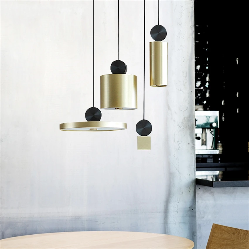 Современные медные роскошные подвесные светильники для ресторана бара столовой