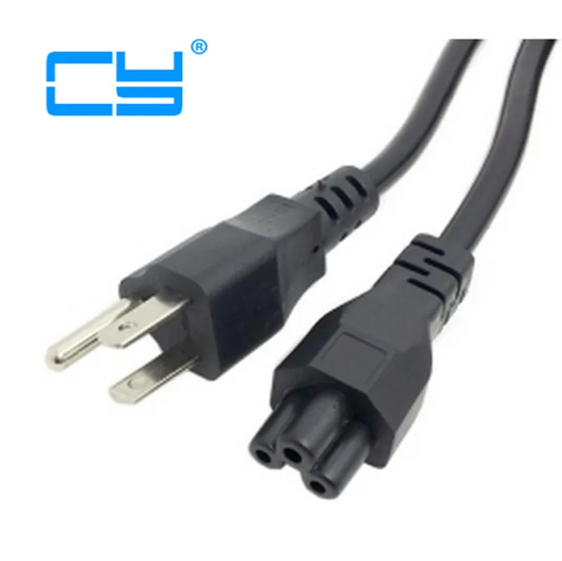 USA Travel Power Cord US 3pin Male to IEC C5 Cable for Notebook Laptop 5ft 1.5m 150cm