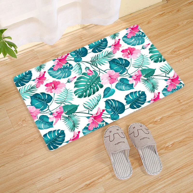 Зеленые растения искусственные кухонные коврики противоскользящие Цветочные