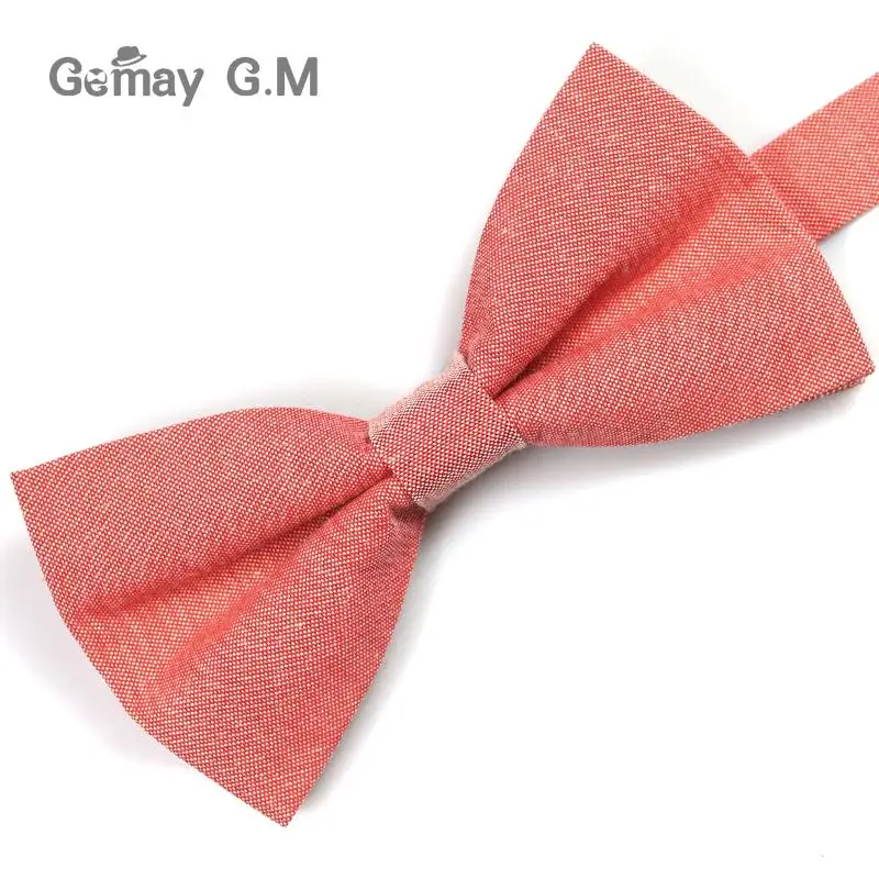 New Men's solid color cotton bow tie double Candy-colored Suit Bowtie Unisex Cotton Double-deck Bowties for Man Male Neckwear |
