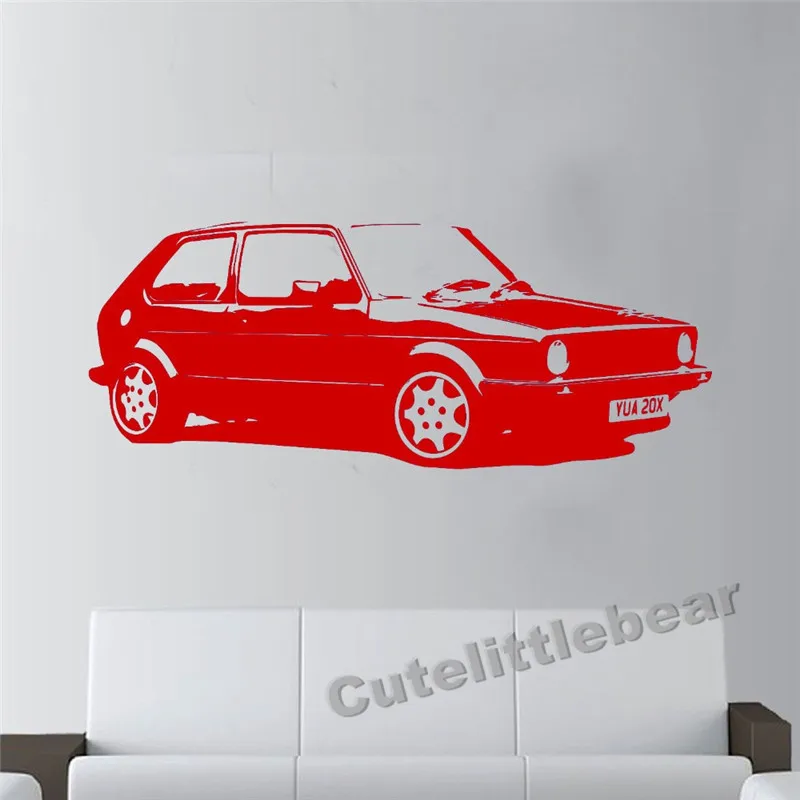 Съемная винтажная наклейка для автомобиля VW Golf GTI Mk1 Классическая настенная