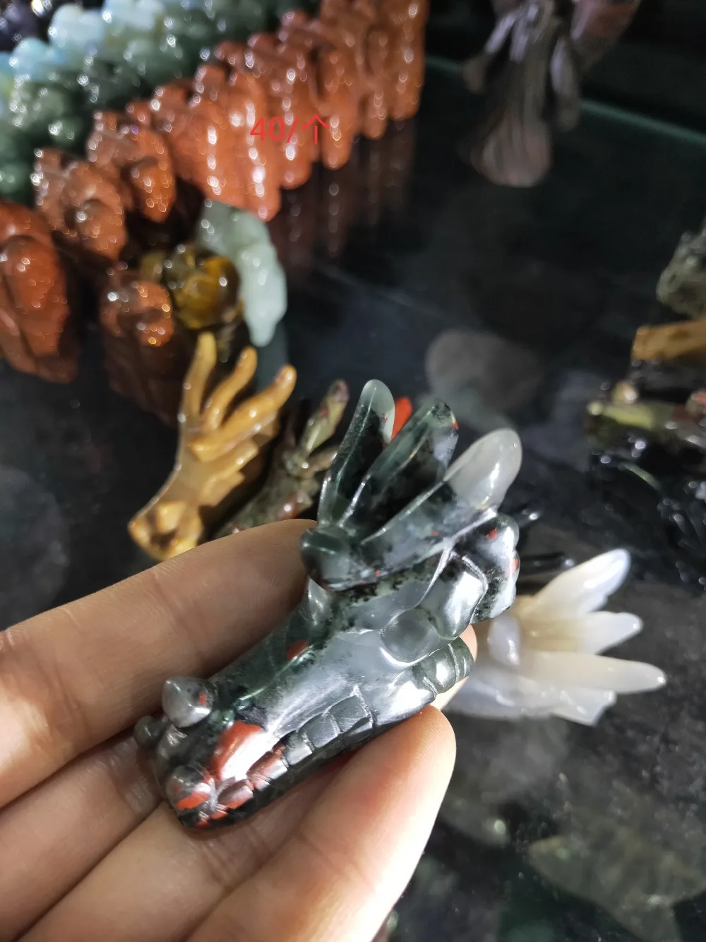 2 дюймовый кварцевый череп натуральный кристалл дракон Череп камень и голова