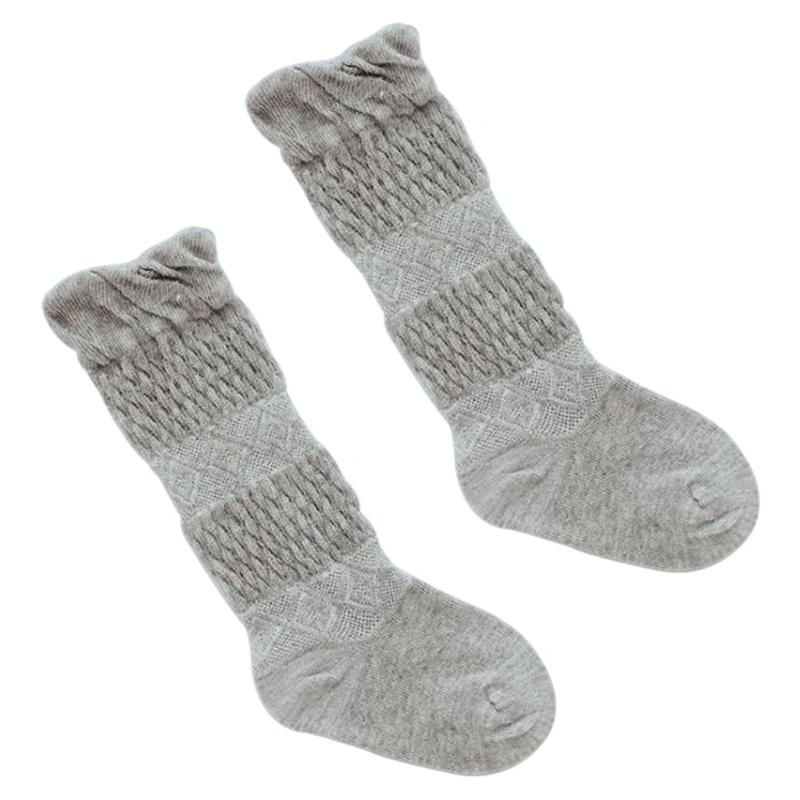 Hemp Gray Длинные гольфы для маленьких мальчиков и девочек сетчатые тонкие хлопковые однотонные гетры - Цвет: Hemp Gray