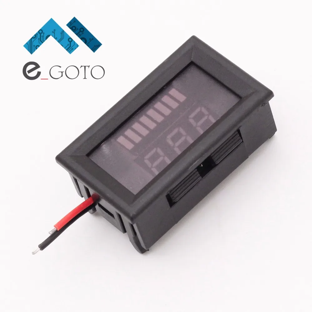 12 В свинцово кислотная Батарея индикатор уровня заряда красный цифровой Ёмкость