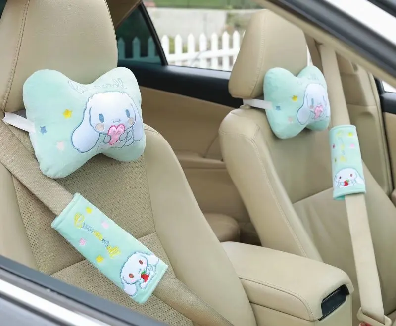 1 пара caroon Стелла Cinnamoroll Собака Дораэмон автомобиль плюшевая подушка для шеи Покрытие ремня безопасности Новинка детская мягкая игрушка
