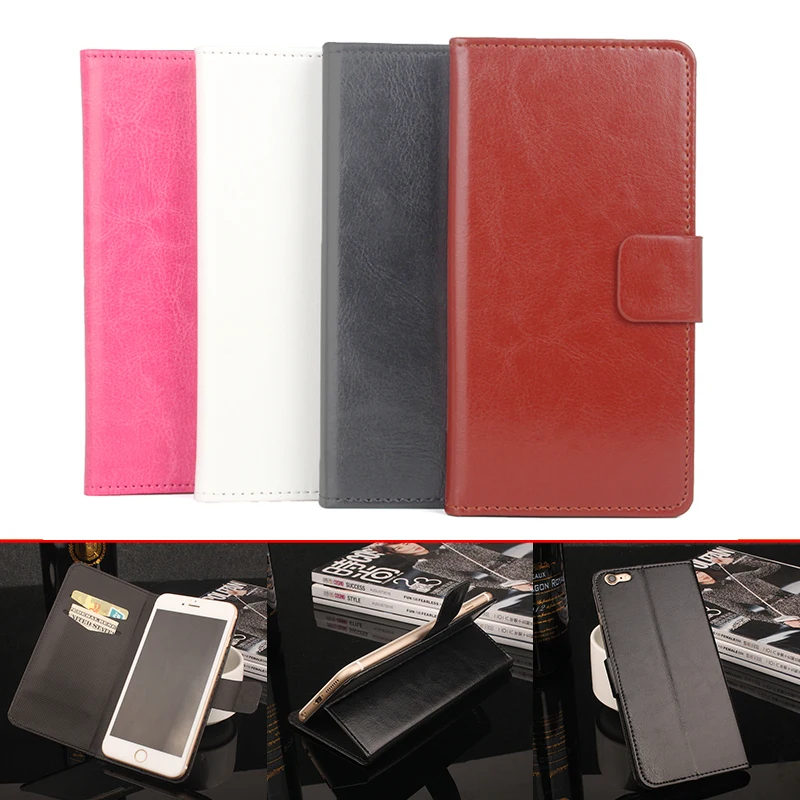 Для blackview a6 плюс телефон case folio флип pure color crazy house pattern премиум pu кожаный бумажник